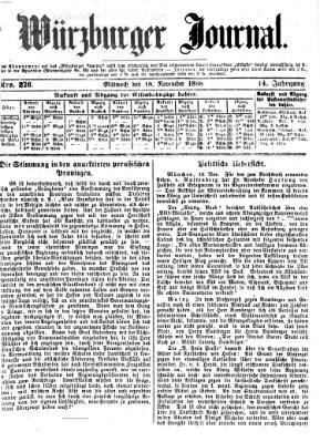 Würzburger Journal Mittwoch 18. November 1868