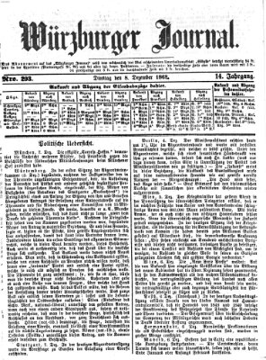 Würzburger Journal Dienstag 8. Dezember 1868
