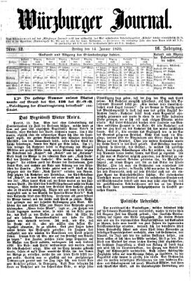 Würzburger Journal Freitag 14. Januar 1870