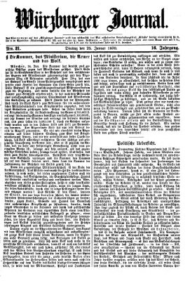 Würzburger Journal Dienstag 25. Januar 1870