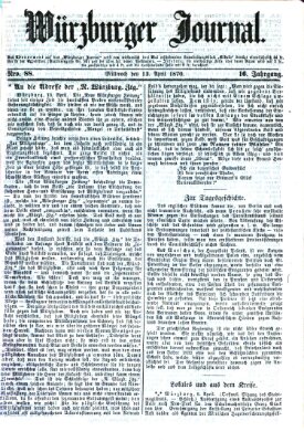 Würzburger Journal Mittwoch 13. April 1870