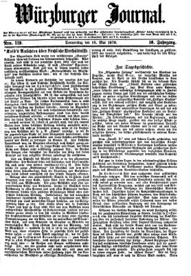 Würzburger Journal Donnerstag 19. Mai 1870