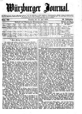 Würzburger Journal Samstag 16. Juli 1870