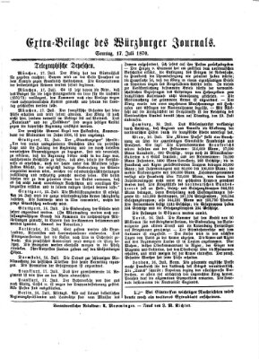 Würzburger Journal Sonntag 17. Juli 1870