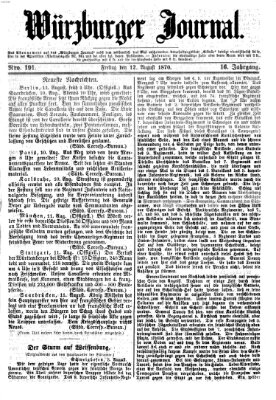 Würzburger Journal Freitag 12. August 1870