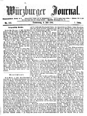 Würzburger Journal Donnerstag 4. Juli 1861