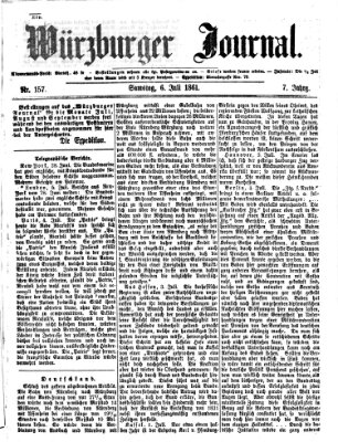 Würzburger Journal Samstag 6. Juli 1861