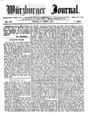 Würzburger Journal Dienstag 8. Oktober 1861
