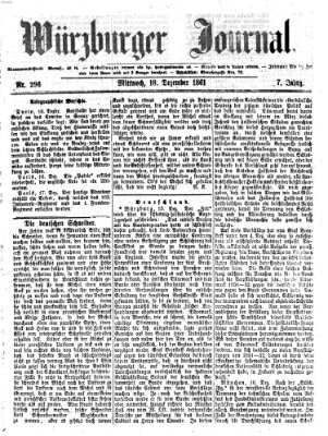 Würzburger Journal Mittwoch 18. Dezember 1861