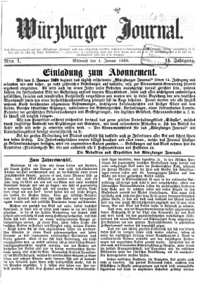Würzburger Journal Mittwoch 1. Januar 1868