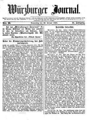 Würzburger Journal Donnerstag 30. Januar 1868