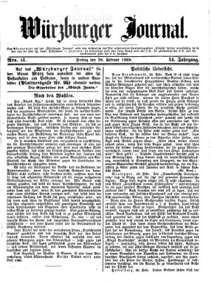Würzburger Journal Freitag 28. Februar 1868