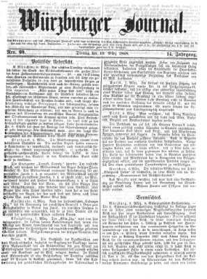 Würzburger Journal Dienstag 10. März 1868