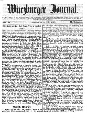 Würzburger Journal Donnerstag 19. März 1868