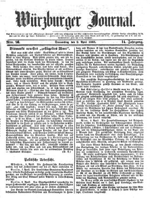 Würzburger Journal Donnerstag 9. April 1868