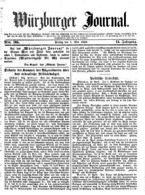 Würzburger Journal Freitag 1. Mai 1868
