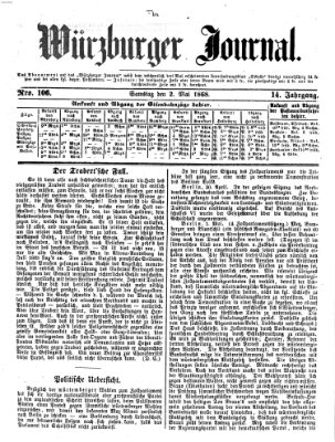 Würzburger Journal Samstag 2. Mai 1868