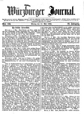 Würzburger Journal Montag 11. Mai 1868
