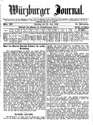 Würzburger Journal Samstag 20. Juni 1868