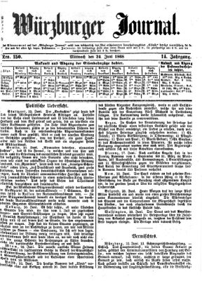 Würzburger Journal Mittwoch 24. Juni 1868