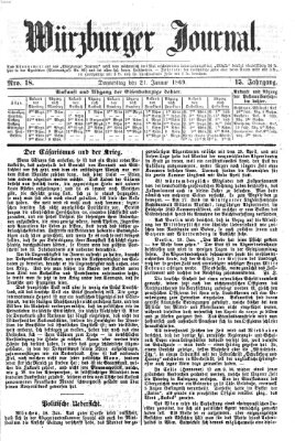 Würzburger Journal Donnerstag 21. Januar 1869