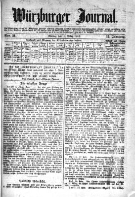 Würzburger Journal Montag 1. März 1869
