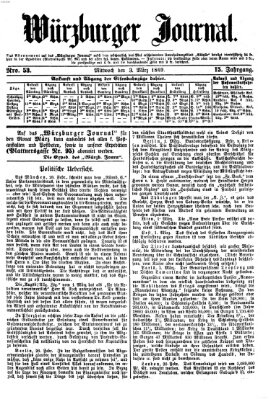 Würzburger Journal Mittwoch 3. März 1869