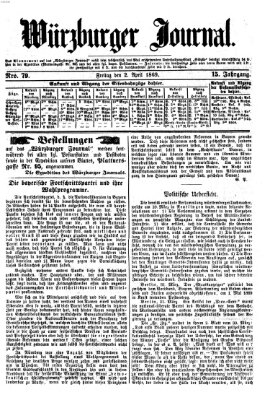 Würzburger Journal Freitag 2. April 1869