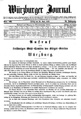 Würzburger Journal Freitag 30. April 1869