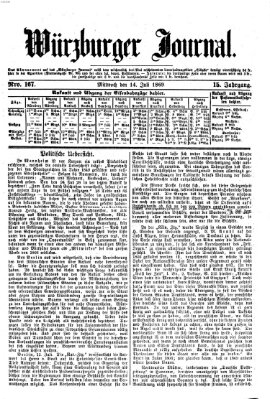 Würzburger Journal Mittwoch 14. Juli 1869