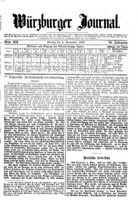 Würzburger Journal Montag 6. September 1869