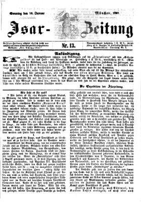 Isar-Zeitung (Bayerische Landbötin) Sonntag 13. Januar 1861