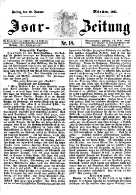 Isar-Zeitung (Bayerische Landbötin) Freitag 18. Januar 1861