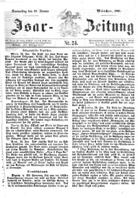 Isar-Zeitung (Bayerische Landbötin) Donnerstag 24. Januar 1861
