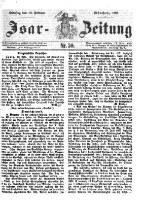 Isar-Zeitung (Bayerische Landbötin) Dienstag 19. Februar 1861