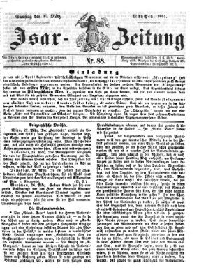 Isar-Zeitung (Bayerische Landbötin) Samstag 30. März 1861