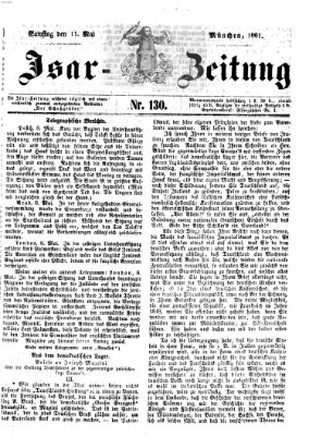 Isar-Zeitung (Bayerische Landbötin) Samstag 11. Mai 1861