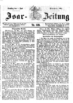 Isar-Zeitung (Bayerische Landbötin) Samstag 1. Juni 1861
