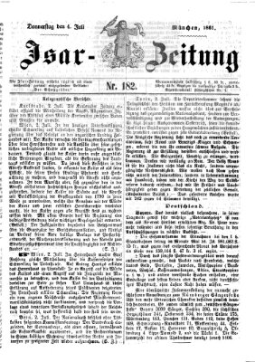 Isar-Zeitung (Bayerische Landbötin) Donnerstag 4. Juli 1861