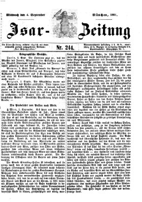 Isar-Zeitung (Bayerische Landbötin) Mittwoch 4. September 1861