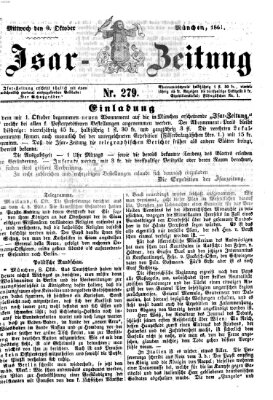 Isar-Zeitung (Bayerische Landbötin) Mittwoch 9. Oktober 1861