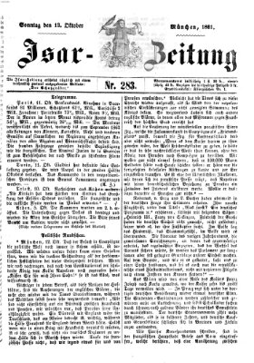 Isar-Zeitung (Bayerische Landbötin) Sonntag 13. Oktober 1861
