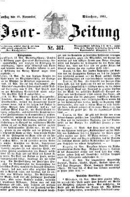 Isar-Zeitung (Bayerische Landbötin) Samstag 16. November 1861