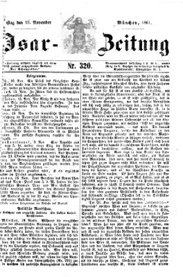 Isar-Zeitung (Bayerische Landbötin) Dienstag 19. November 1861