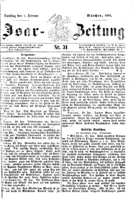 Isar-Zeitung (Bayerische Landbötin) Samstag 1. Februar 1862