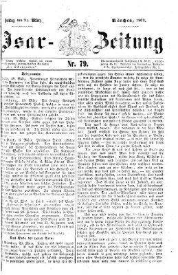 Isar-Zeitung (Bayerische Landbötin) Freitag 21. März 1862