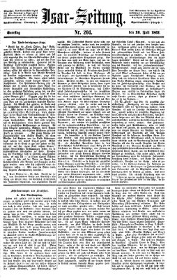 Isar-Zeitung (Bayerische Landbötin) Samstag 26. Juli 1862