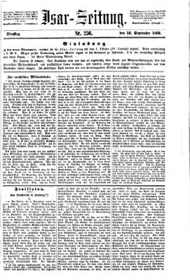 Isar-Zeitung (Bayerische Landbötin) Dienstag 16. September 1862