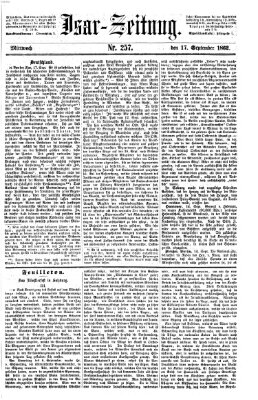 Isar-Zeitung (Bayerische Landbötin) Mittwoch 17. September 1862