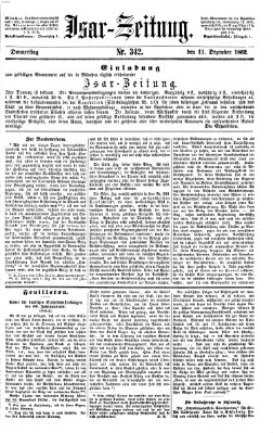 Isar-Zeitung (Bayerische Landbötin) Donnerstag 11. Dezember 1862